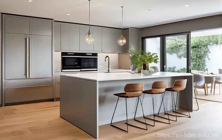 홈디자인 리모델링 프로젝트 성공 사례 - **Modern Kitchen Transformation:** A bright, open-concept kitchen with sleek, minimalist cabinetry i...