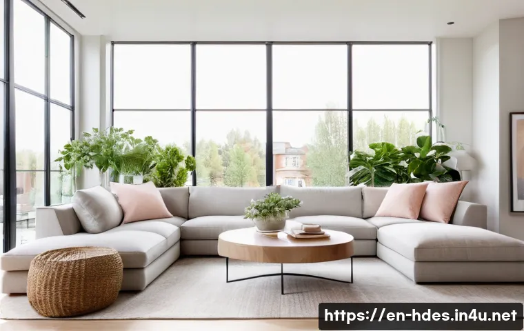홈디자인 전문가를 위한 포트폴리오 작성법 - **Prompt:** A bright, airy living room designed in a "Modern Scandinavian" style. The room features ...